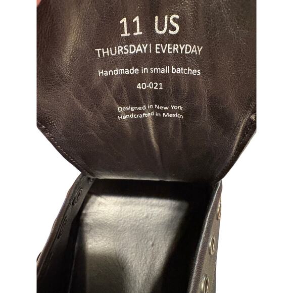 Thursday Boot Co Men's Size 11 Premier LaceUp Low Top Black Leather Sneakers EUC - Picture 9 of 12